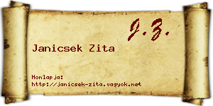 Janicsek Zita névjegykártya