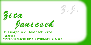 zita janicsek business card